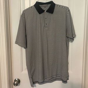 Peter Millar summer comfort black striped polo